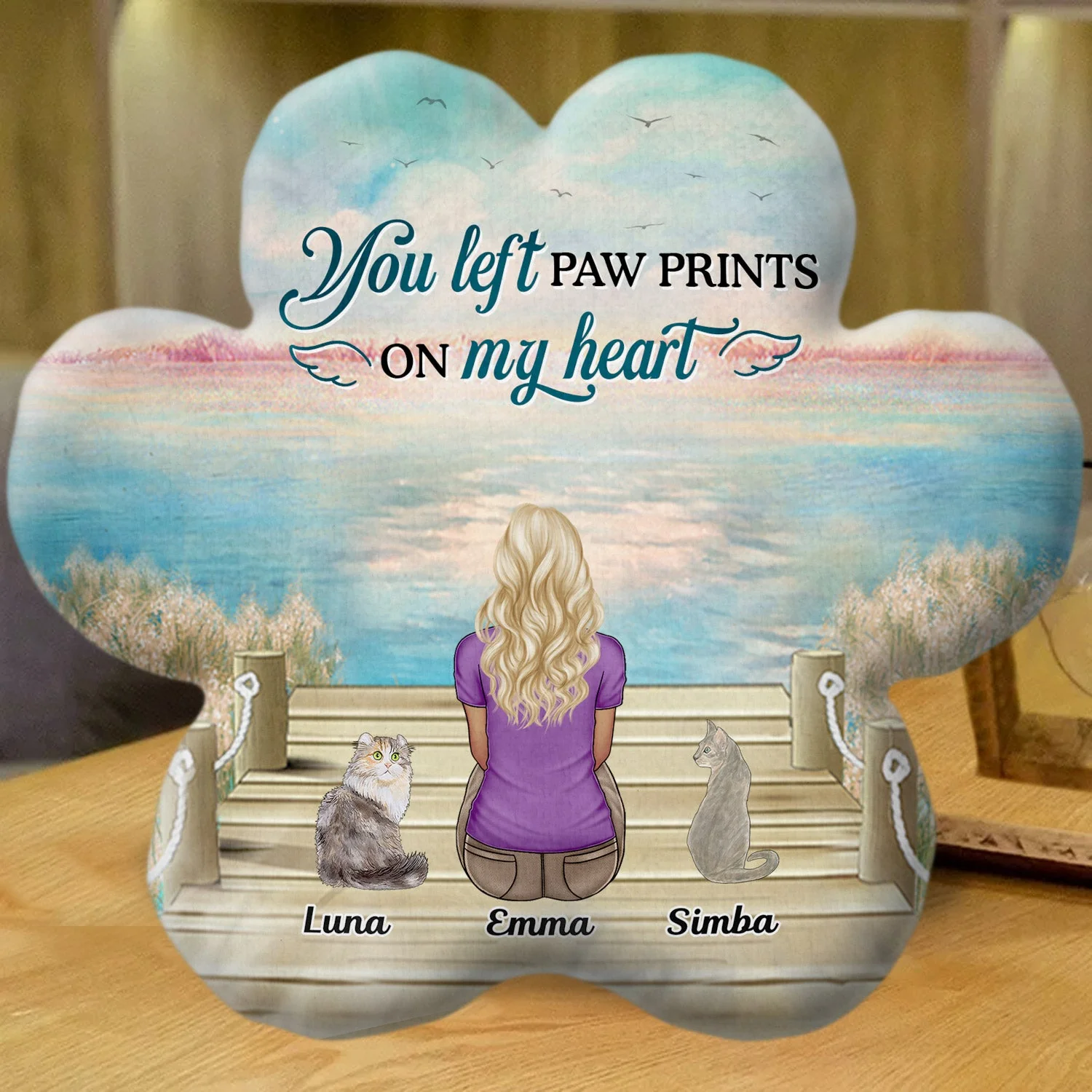 If Love Could Have Saved You - Memorial Gift For Pet Lovers, Dog Mom, Dog Dad, Cat Mom, Cat Dad - Personalized Paw Shaped Pillow - Image 5