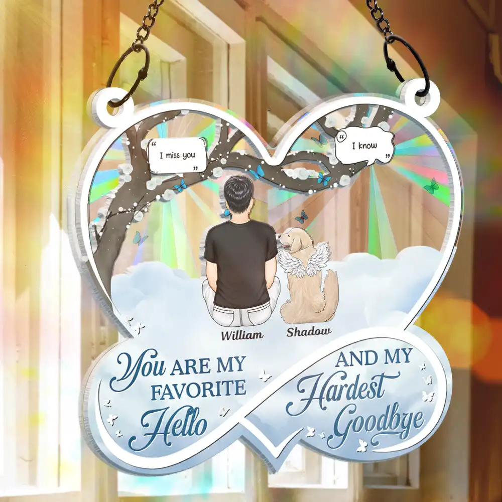 If Love Could Have Saved You Pet Memorial - Personalized Window Hanging Rainbow Suncatcher - Image 3
