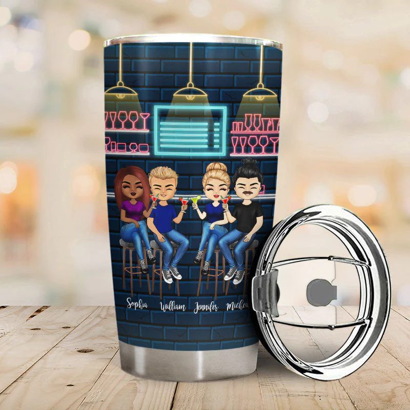 I'll Bring The Alcohol & I'll Bring The Bad Decisions - Gift For Besties - Personalized Custom Tumbler - Image 2