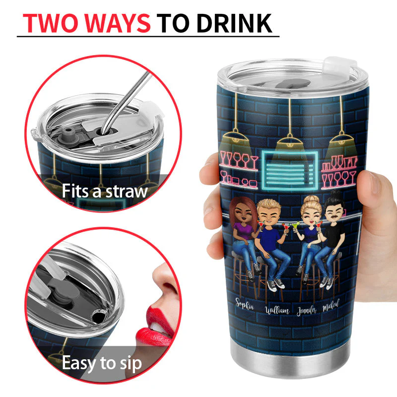 I'll Bring The Alcohol & I'll Bring The Bad Decisions - Gift For Besties - Personalized Custom Tumbler - Image 4