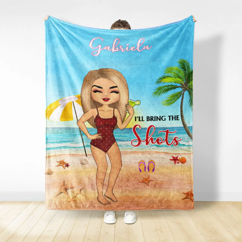 I'll Bring The Booze - Gift For Besties - Personalized Custom Fleece Blanket - Image 2