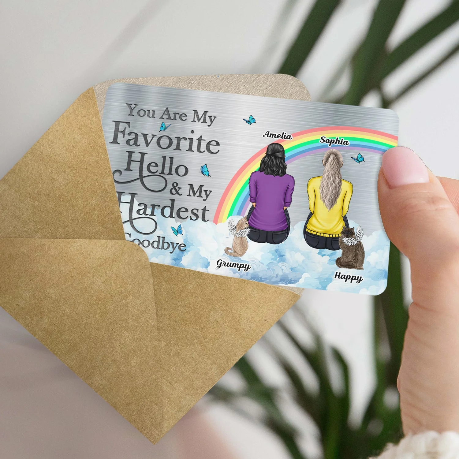 I'll Carry You - Memorial Gift For Dog Lovers, Cat Lovers, Dog Mom, Dog Dad - Personalized Aluminum Wallet Card - Image 5
