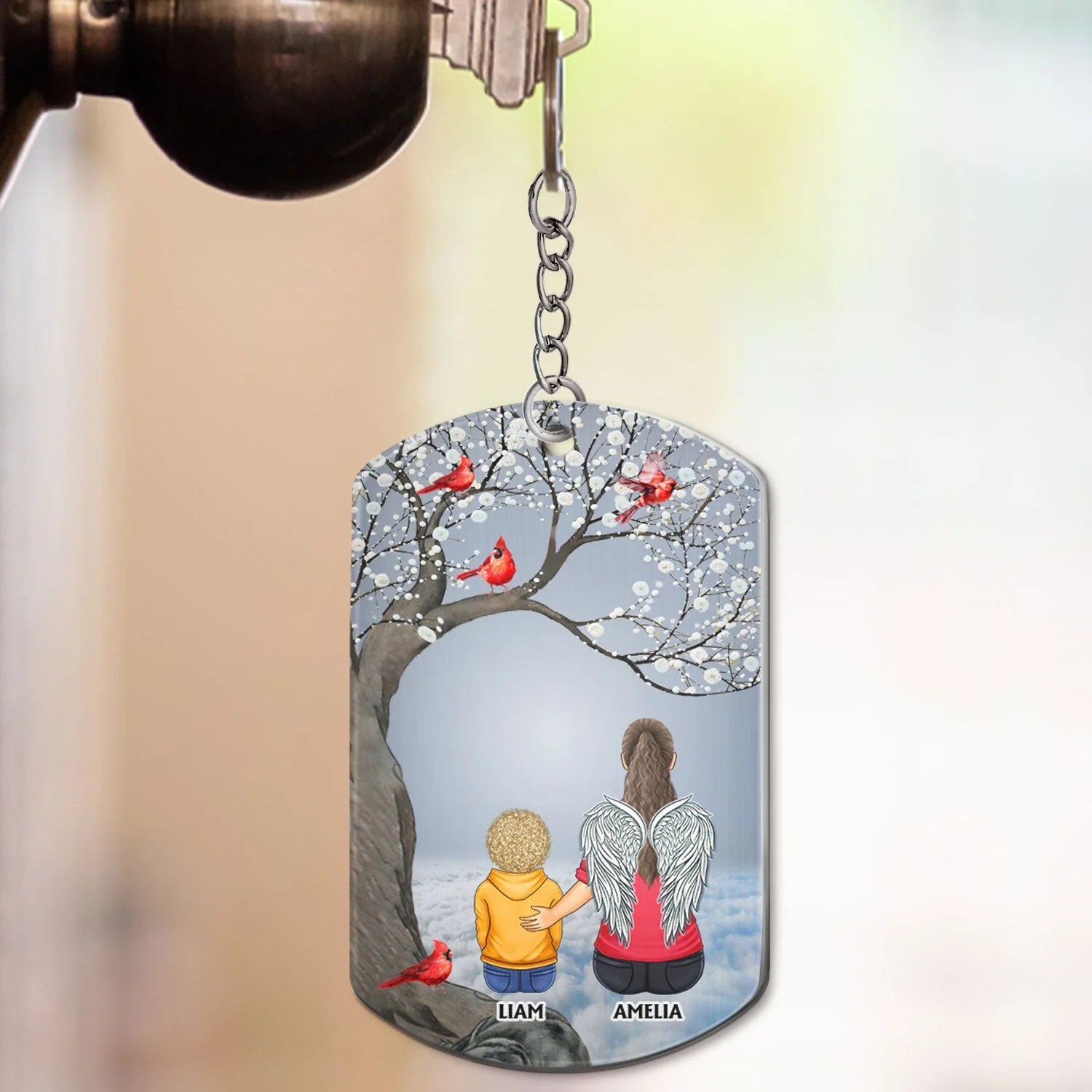 I'll Carry You - Memorial Gift For Family, Siblings, Friends - Personalized Aluminum Keychain - Image 3