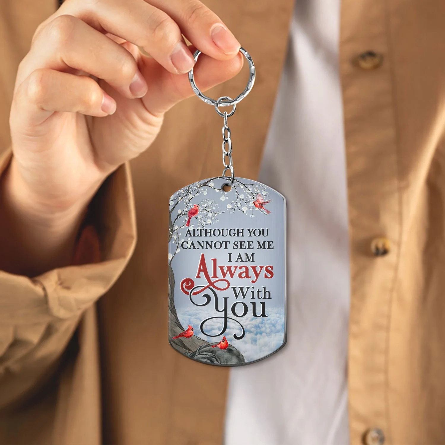 I'll Carry You - Memorial Gift For Family, Siblings, Friends - Personalized Aluminum Keychain - Image 4