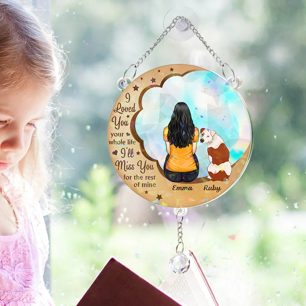 I'll Miss You For The Rest Of Mine - Personalized Rainbow Suncatcher With Crystal Ball Prism - Image 5