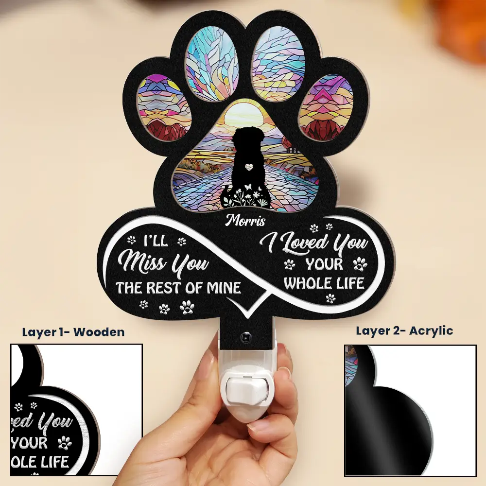 I'll Miss You The Rest Of Mine - Personalized Plug-in Night Light - Image 3