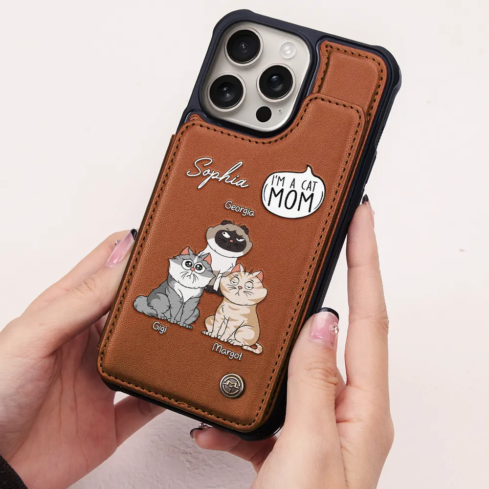 I'm A Cat Person - Personalized Leather Flip Wallet Phone Case - Image 2