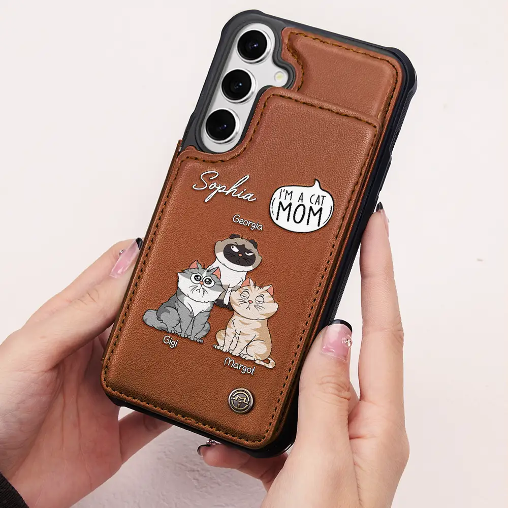 I'm A Cat Person - Personalized Leather Flip Wallet Phone Case - Image 2