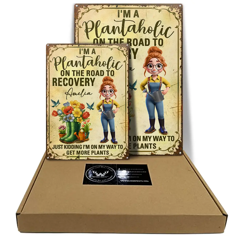 I'm A Plantaholic On The Road To Recovery - Personalized Classic Metal Signs - Image 5
