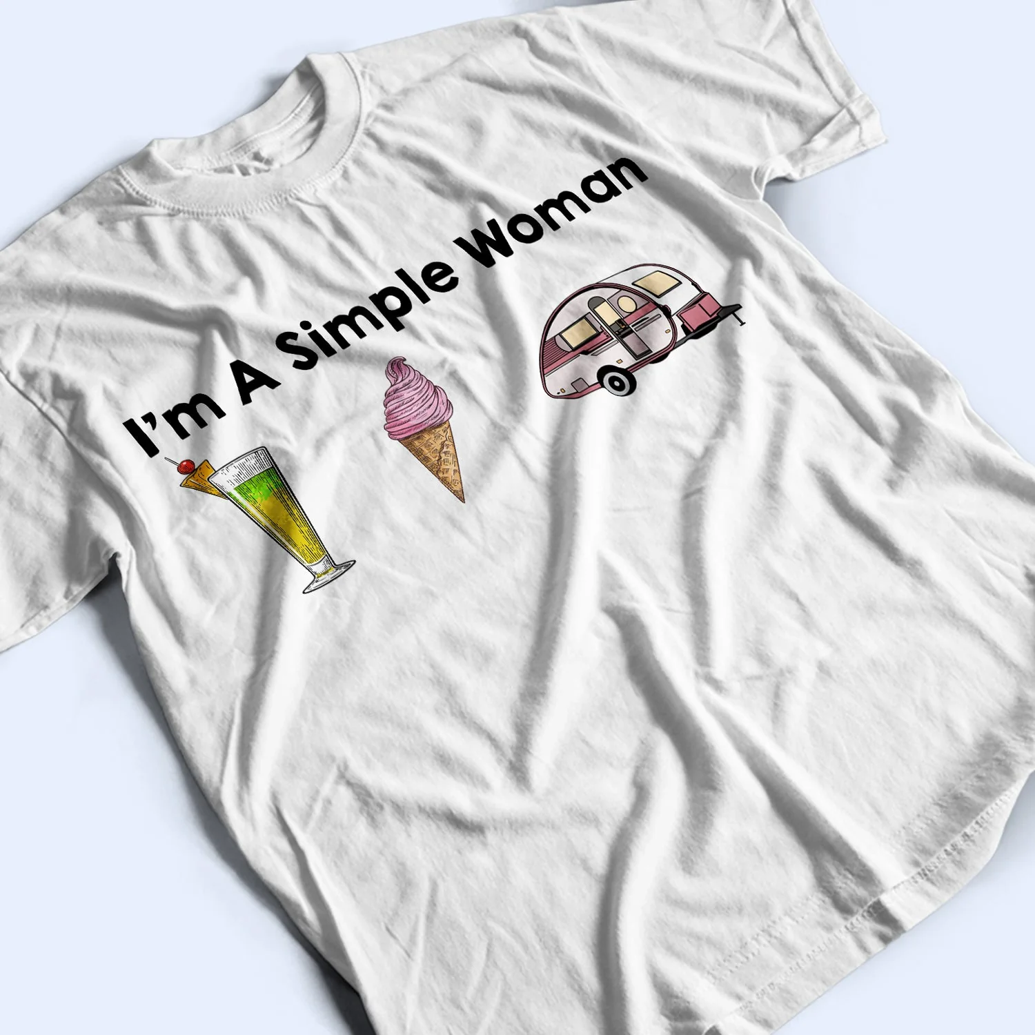 I'm A Simple Woman Campers - Gift For Camping Lovers - Personalized T Shirt - Image 3