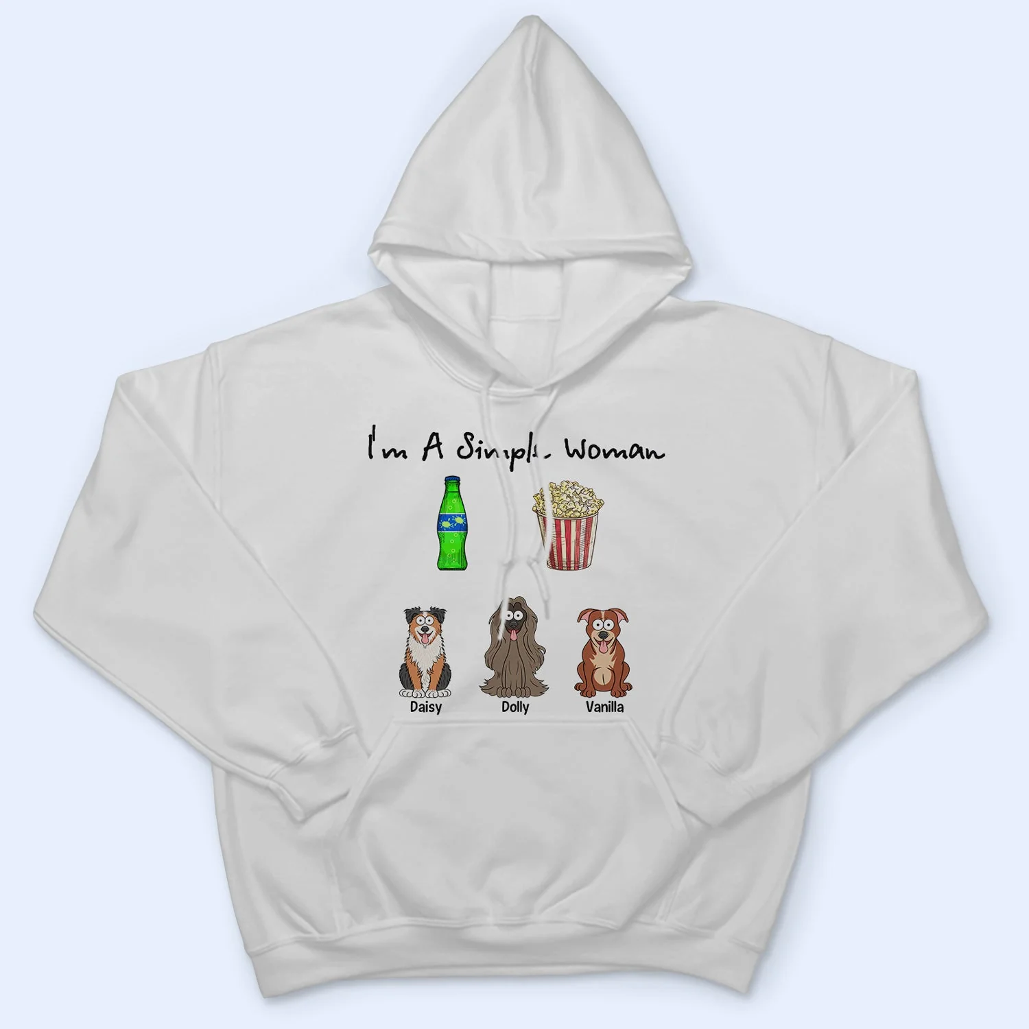 I'm A Simple Woman Funny Cartoon Dog - Gift For Dog Lovers - Personalized T Shirt - Image 4