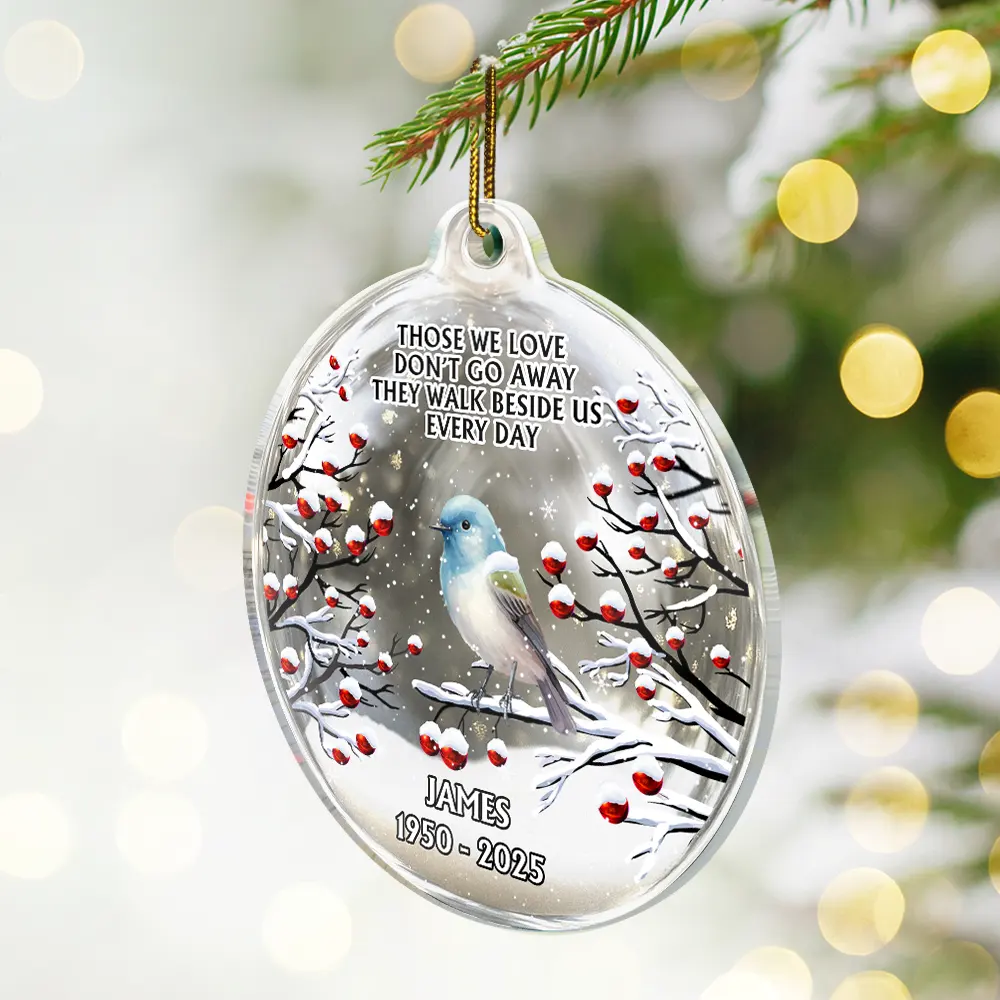 I'm Always With You 3D Cardinal - Personalized Custom Shaped Acrylic Ornament - Image 3