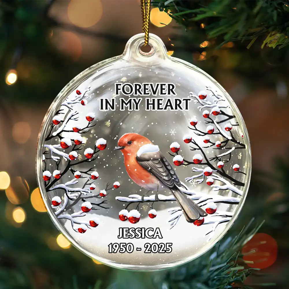 I'm Always With You 3D Cardinal - Personalized Custom Shaped Acrylic Ornament - Image 4