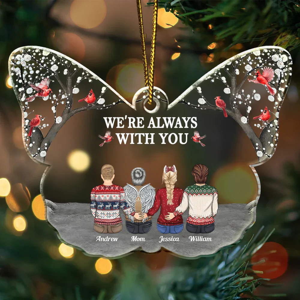 I'm Always With You Butterfly - Personalized Custom Shaped Acrylic Ornament - Image 3