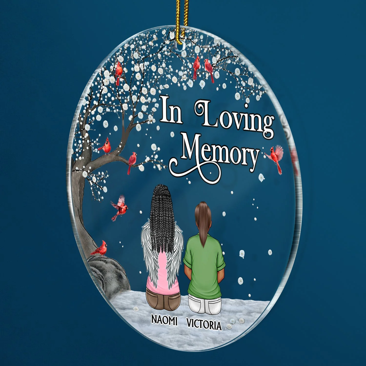 I'm Always With You - Christmas, Memorial Gift For Family, Friends - Personalized Circle Acrylic Ornament - Image 2