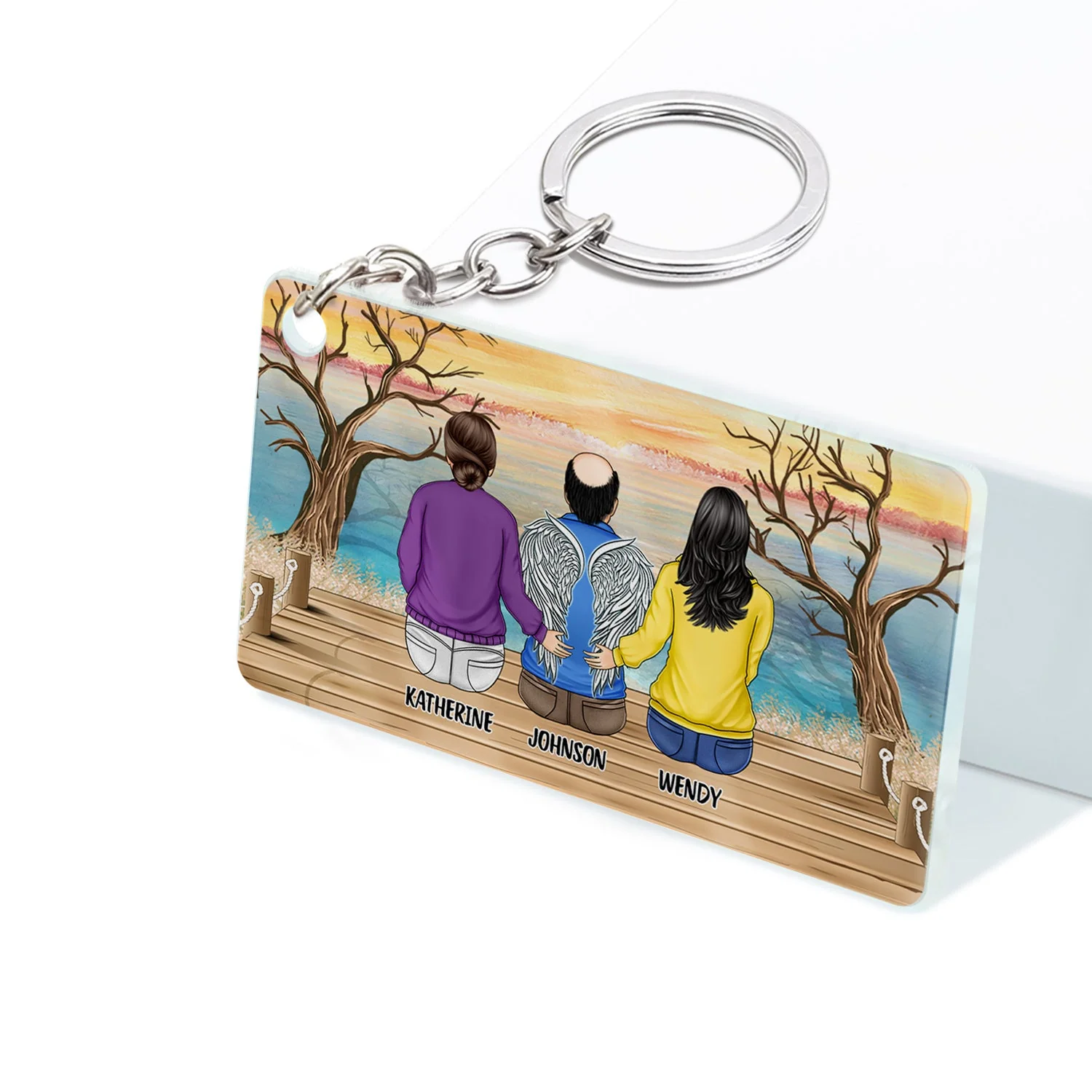 I'm Always With You - Memorial Gift - Personalized Acrylic Keychain - Image 2
