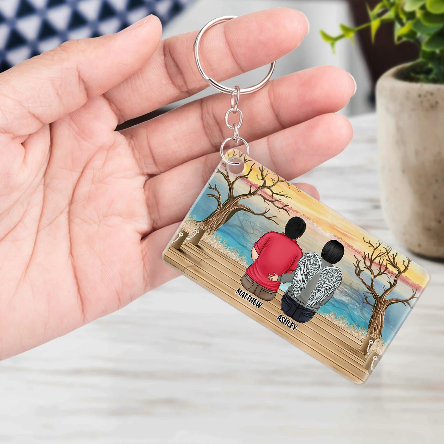 I'm Always With You - Memorial Gift - Personalized Acrylic Keychain - Image 4