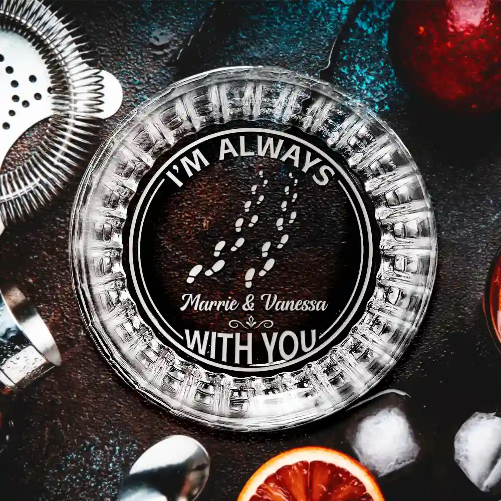 I'm Always With You - Personalized Rocks Whiskey Glass - Image 2