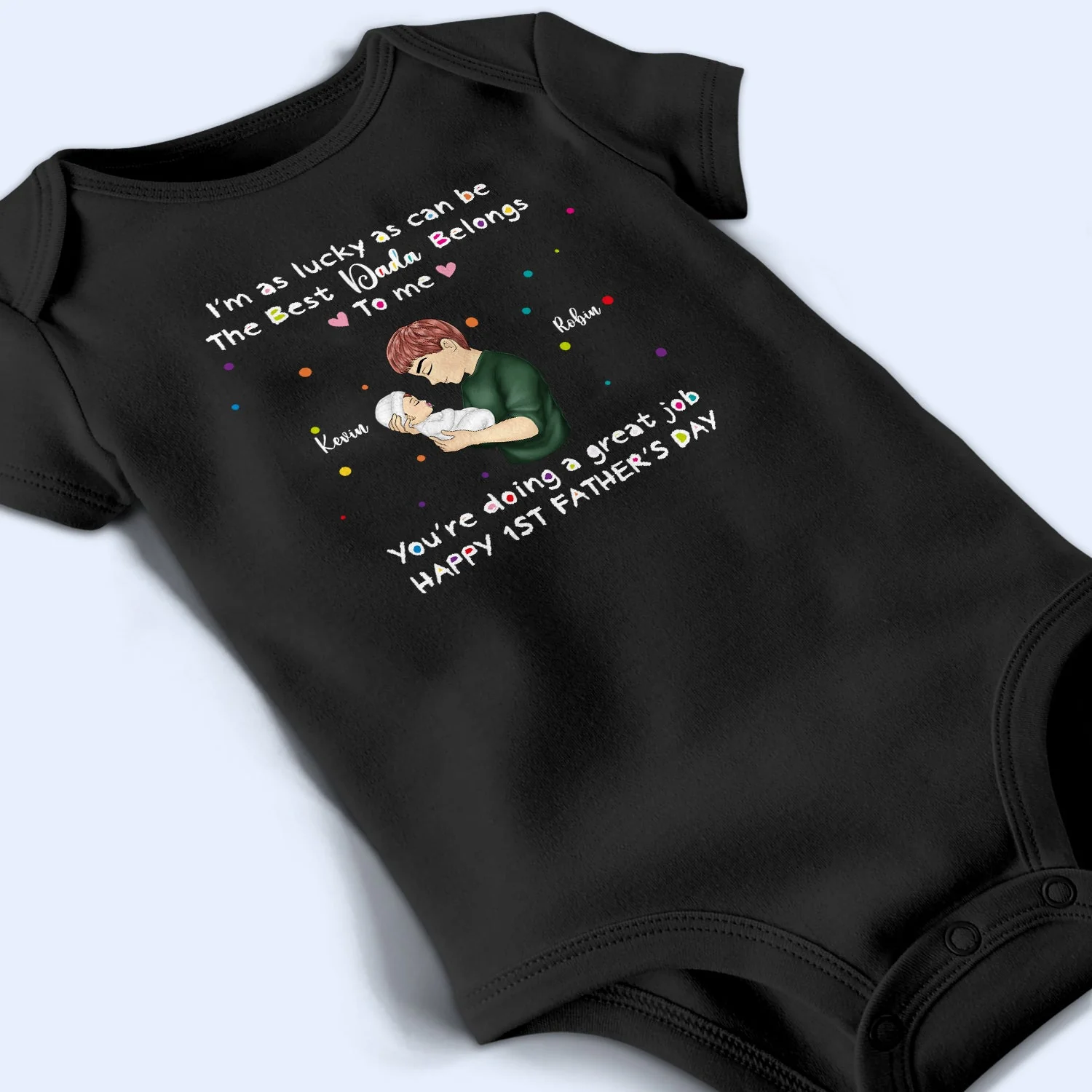 I'm As Lucky As I Can Be - Personalized Baby Onesie - Image 4