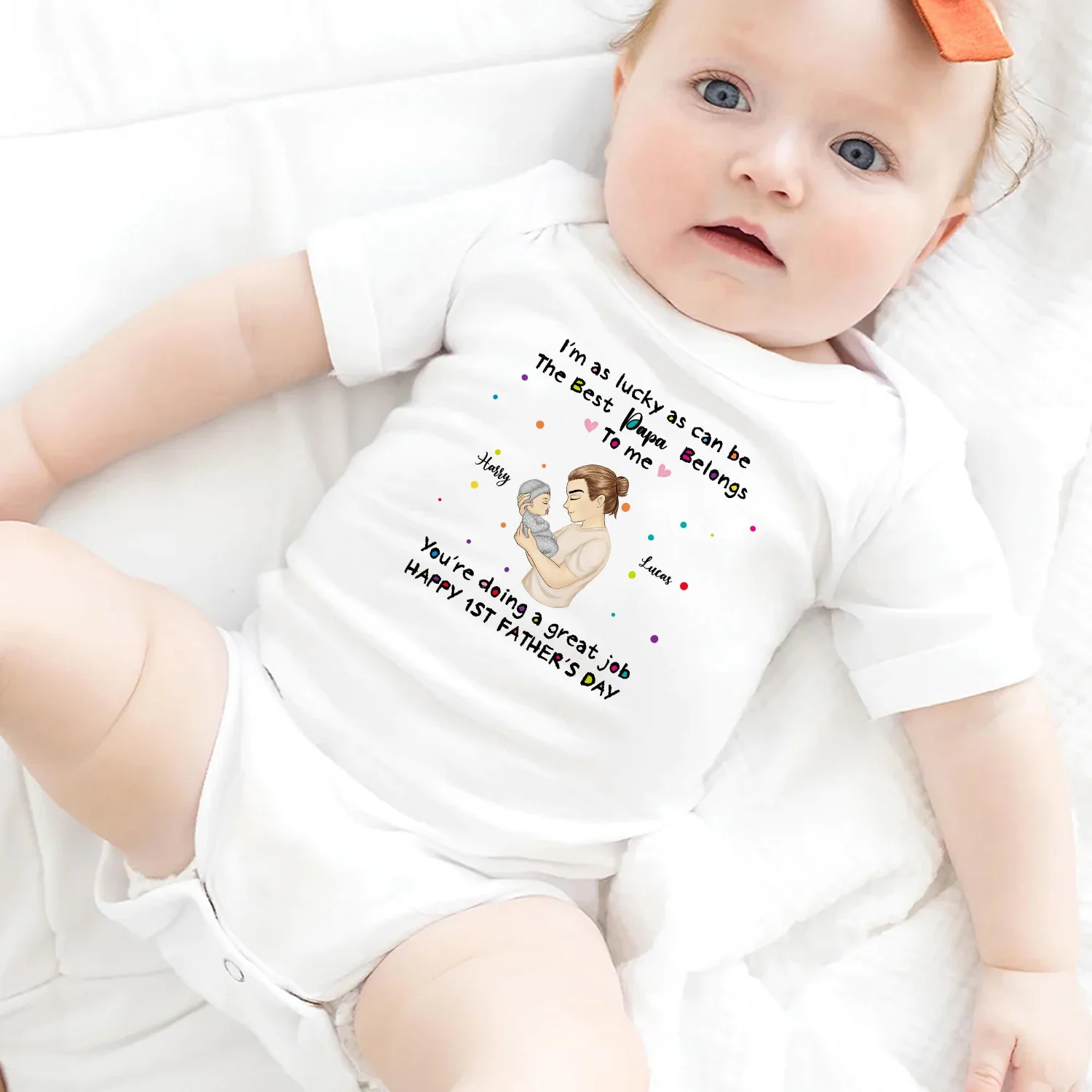 I'm As Lucky As I Can Be - Personalized Baby Onesie - Image 5