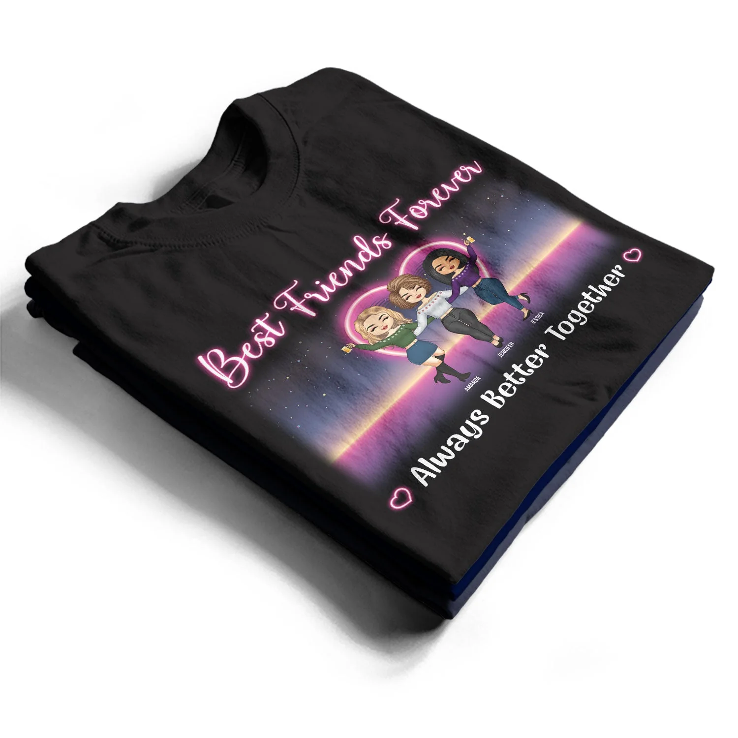 I'm Crazy You Should See Me With Best Friends - Birthday Gifts For Friends, Besties, Soul Sisters, BFF - Personalized Custom T Shirt - Image 2