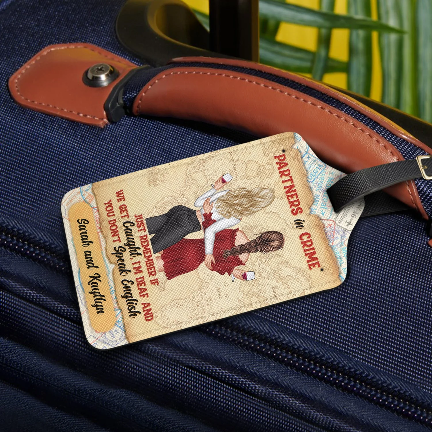 I'm Deaf And You Don't Speak - Gift For Besties - Personalized Luggage Tag - Image 2