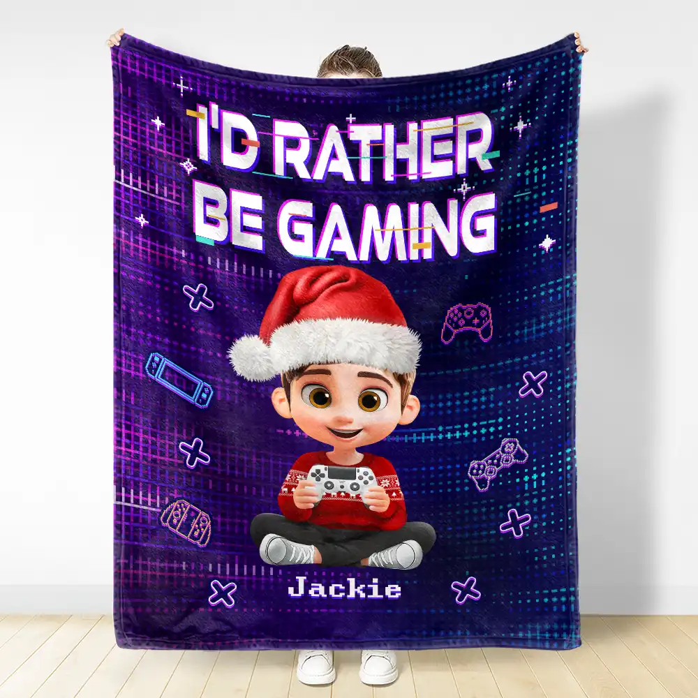 I'm Gaming Do Not Disturb - Personalized Fleece Blanket, Sherpa Blanket - Image 3