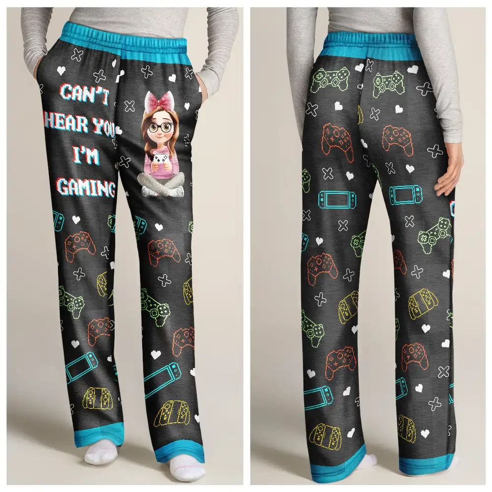 I'm Gaming Do Not Disturb - Personalized Pajama Pants - Image 3