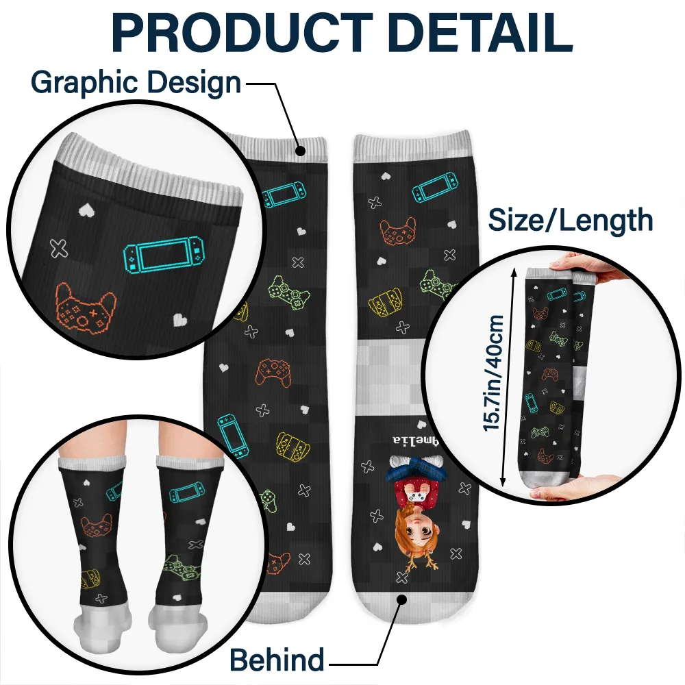 I'm Gaming Do Not Disturb - Personalized Socks - Image 5