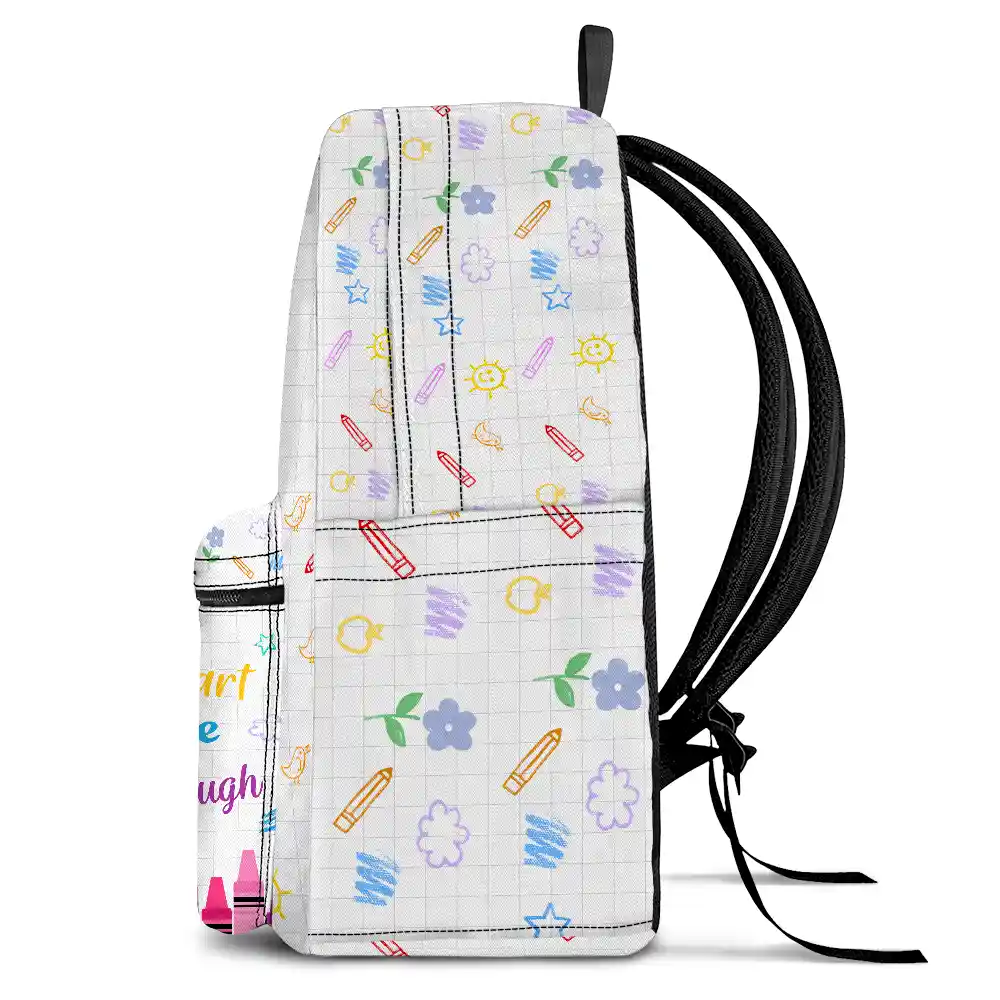 I'm Kind Loved Confident Alphabet - Personalized Canvas Backpack - Image 3