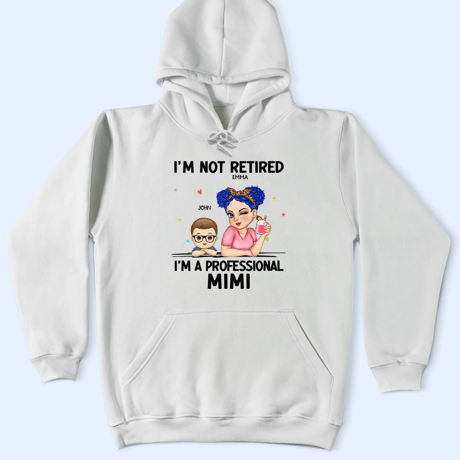 I'm Not Retired I'm A Professional Grandma - Funny, Retirement Gift For Grandma, Mom, Nana, Gigi - Personalized T Shirt - Image 4