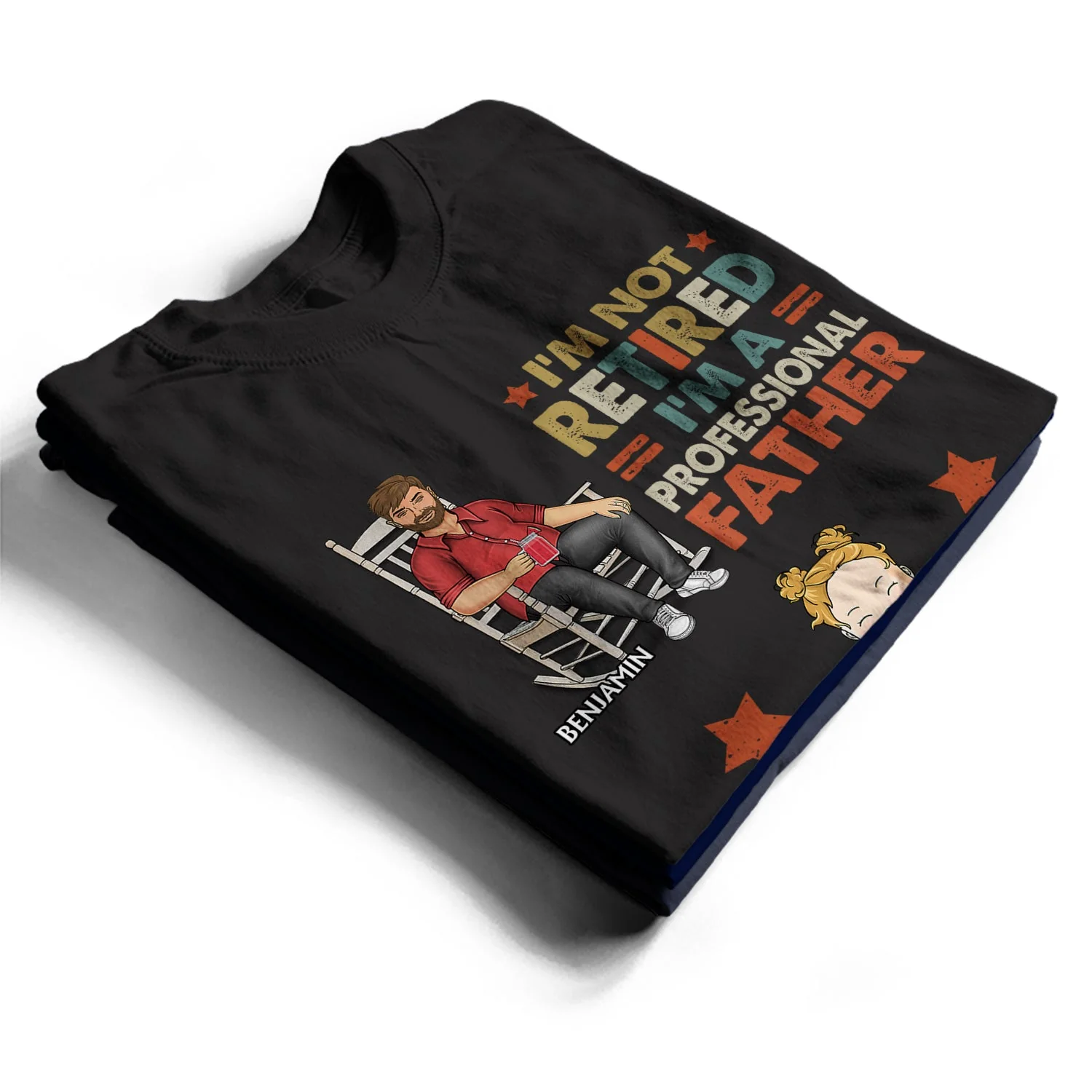 I'm Not Retired I'm A Professional Grandpa - Gift For Dad, Father, Grandfather - Personalized Custom T Shirt - Image 2