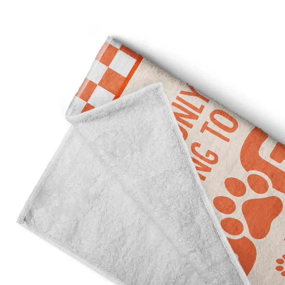 I'm Only Talking To My Dog Today - Personalized Beach Towel - Image 3