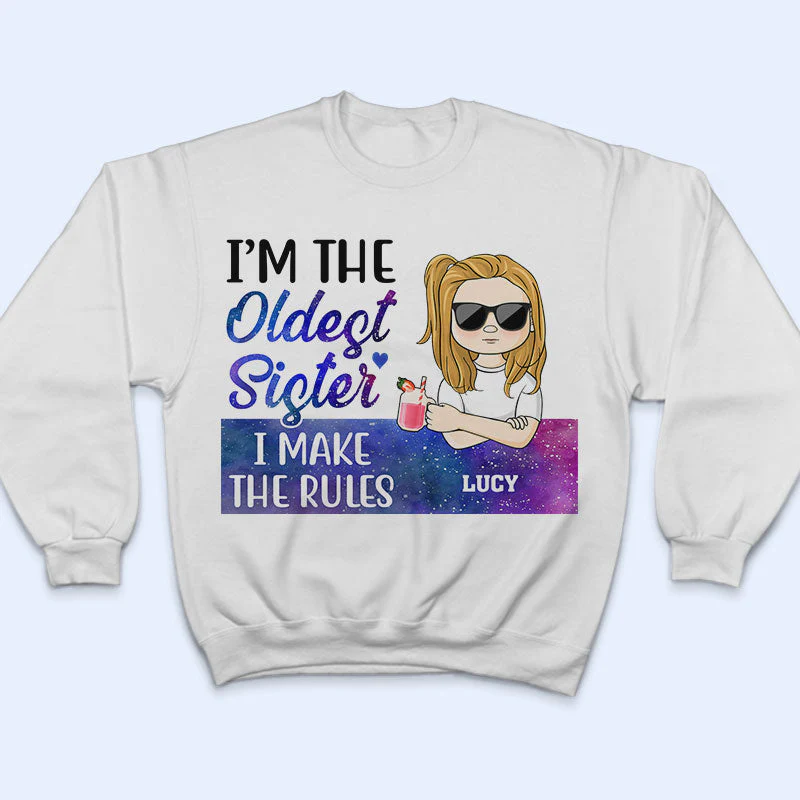I'm The Rules Sister Brother Parent - Family Sibling Gift - Personalized Custom Hoodie - Image 3