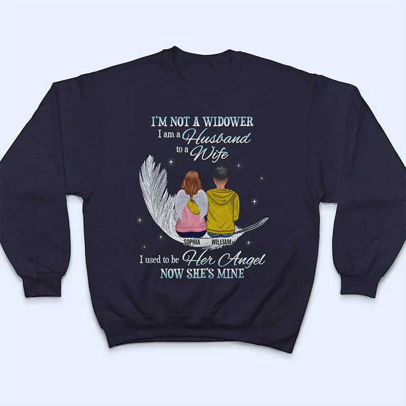 I'm Used To Be His Angel - Gift For Widow, Widower - Personalized Custom T Shirt - Image 5