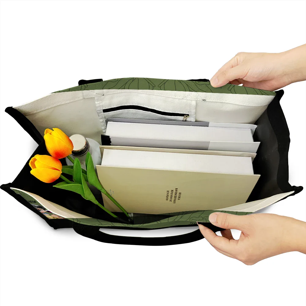 Important Grandma Stuff Mainly Snacks Actually 3D Effect - Personalized Canvas Tote Bag - Image 5