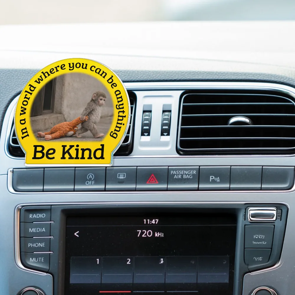 In A World Where You Can Be Anything Be Kind - Personalized Acrylic Car Vent Clip - Image 2