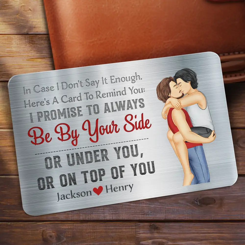 In Case I Don't Say It Enough Carrying Couple - Personalized Aluminum Wallet Card - Image 2