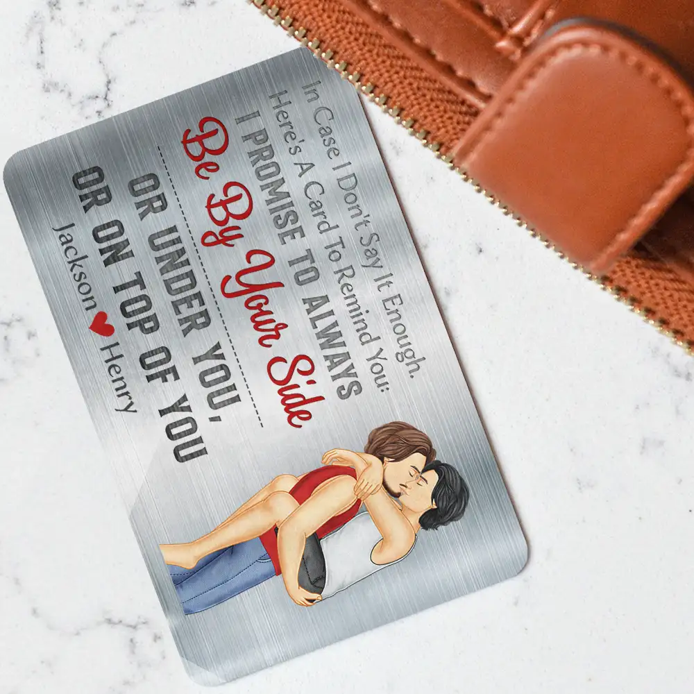 In Case I Don't Say It Enough Carrying Couple - Personalized Aluminum Wallet Card - Image 3