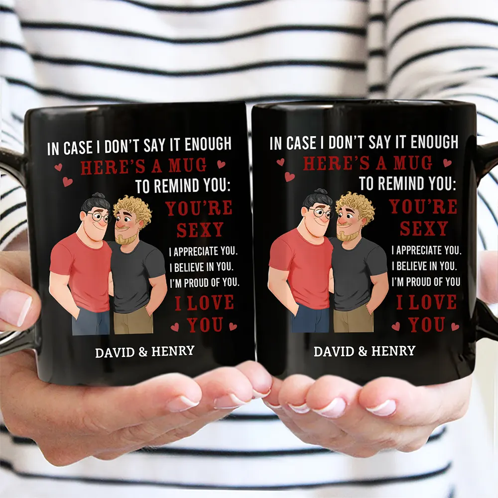 In Case I Don't Say It Enough Couples Animate Hugging Couple - Personalized Mug - Image 3