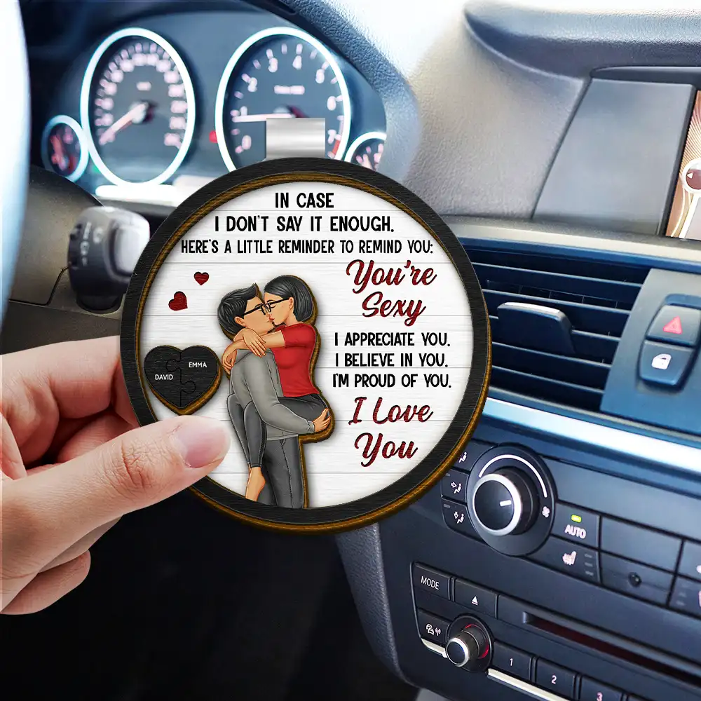 In Case I Don't Say It Enough Couples - Personalized Custom Shaped Car Visor Clip - Image 3
