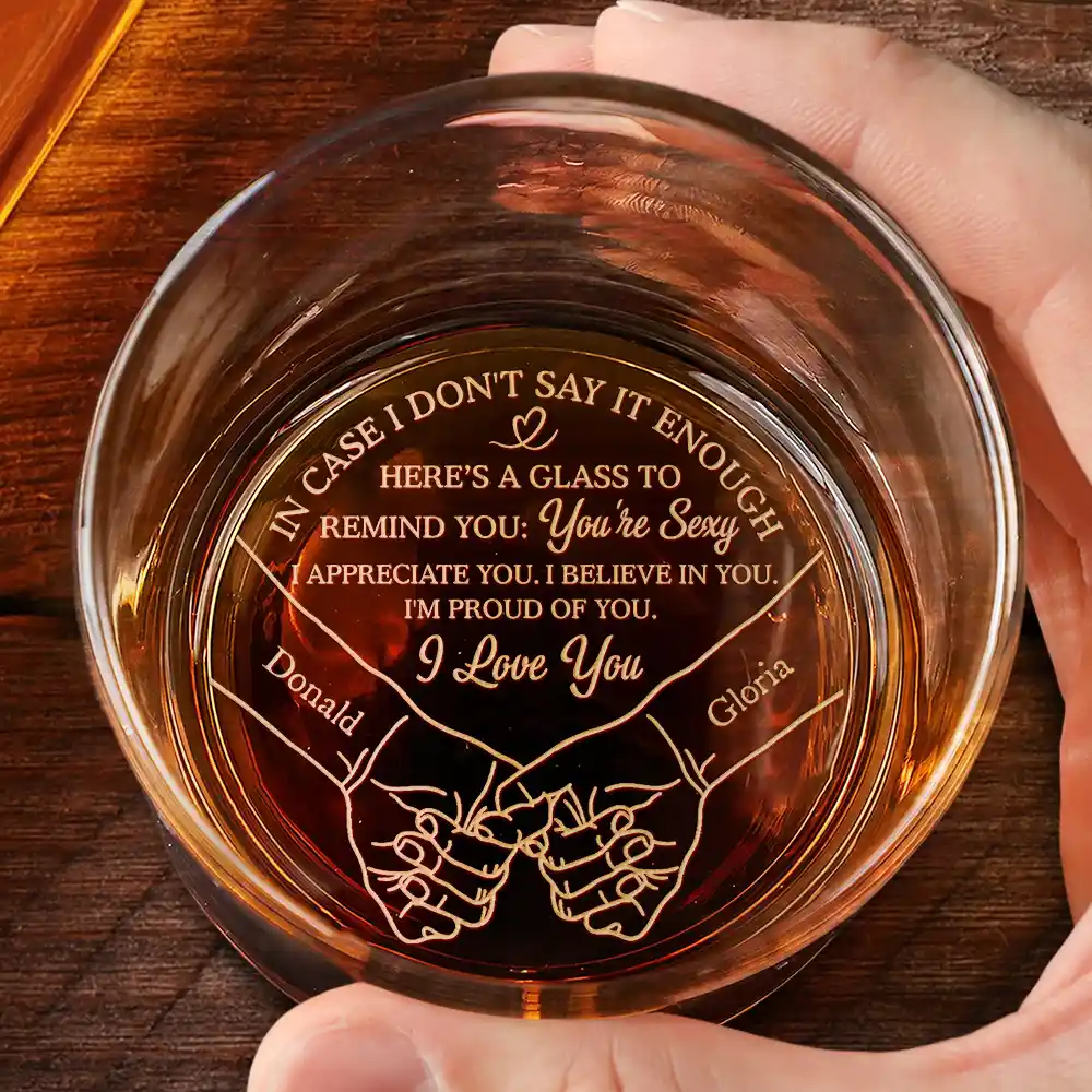 In Case I Don't Say It Enough Couples - Personalized Engraved Whiskey Glass - Image 2