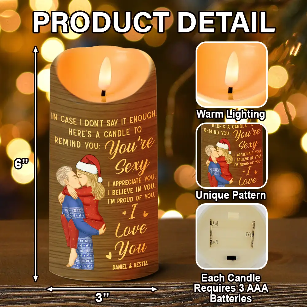 In Case I Don't Say It Enough Couples - Personalized Flameless LED Candle - Image 5