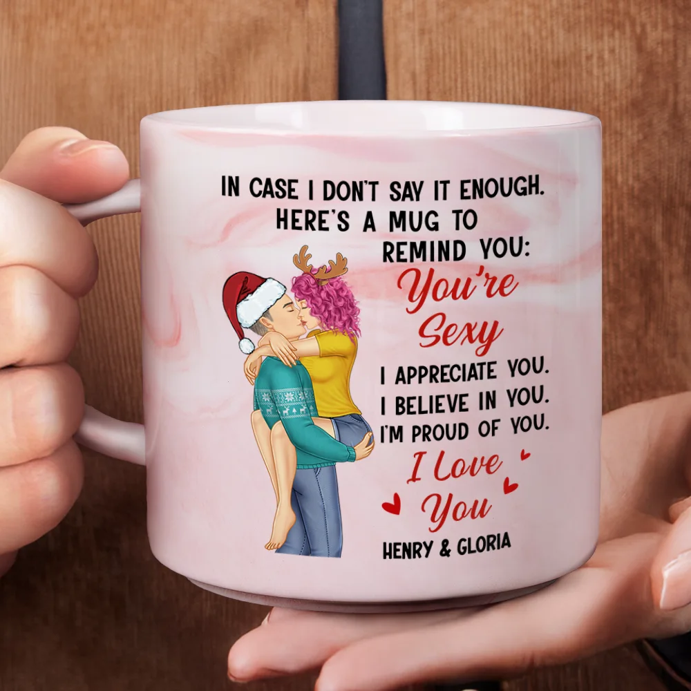 In Case I Don't Say It Enough Couples - Personalized Marble Mug - Image 4