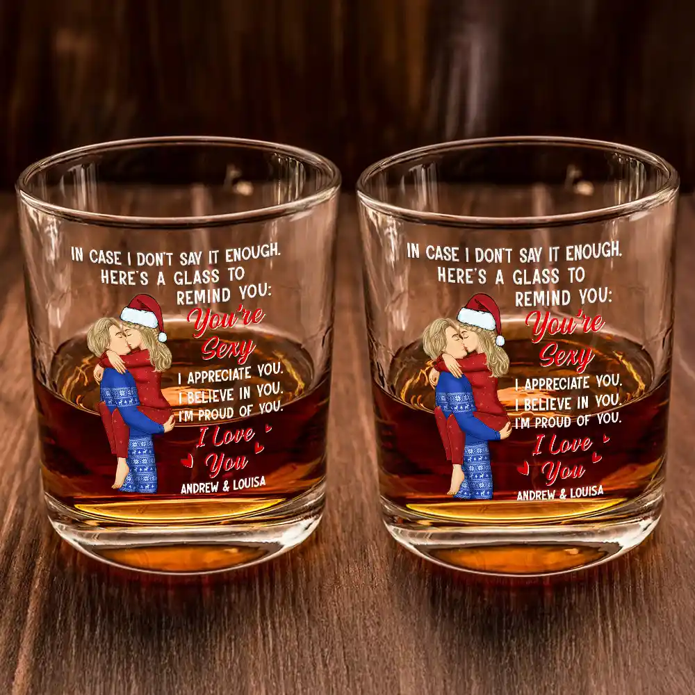 In Case I Don't Say It Enough Couples - Personalized Whiskey Glass - Image 2