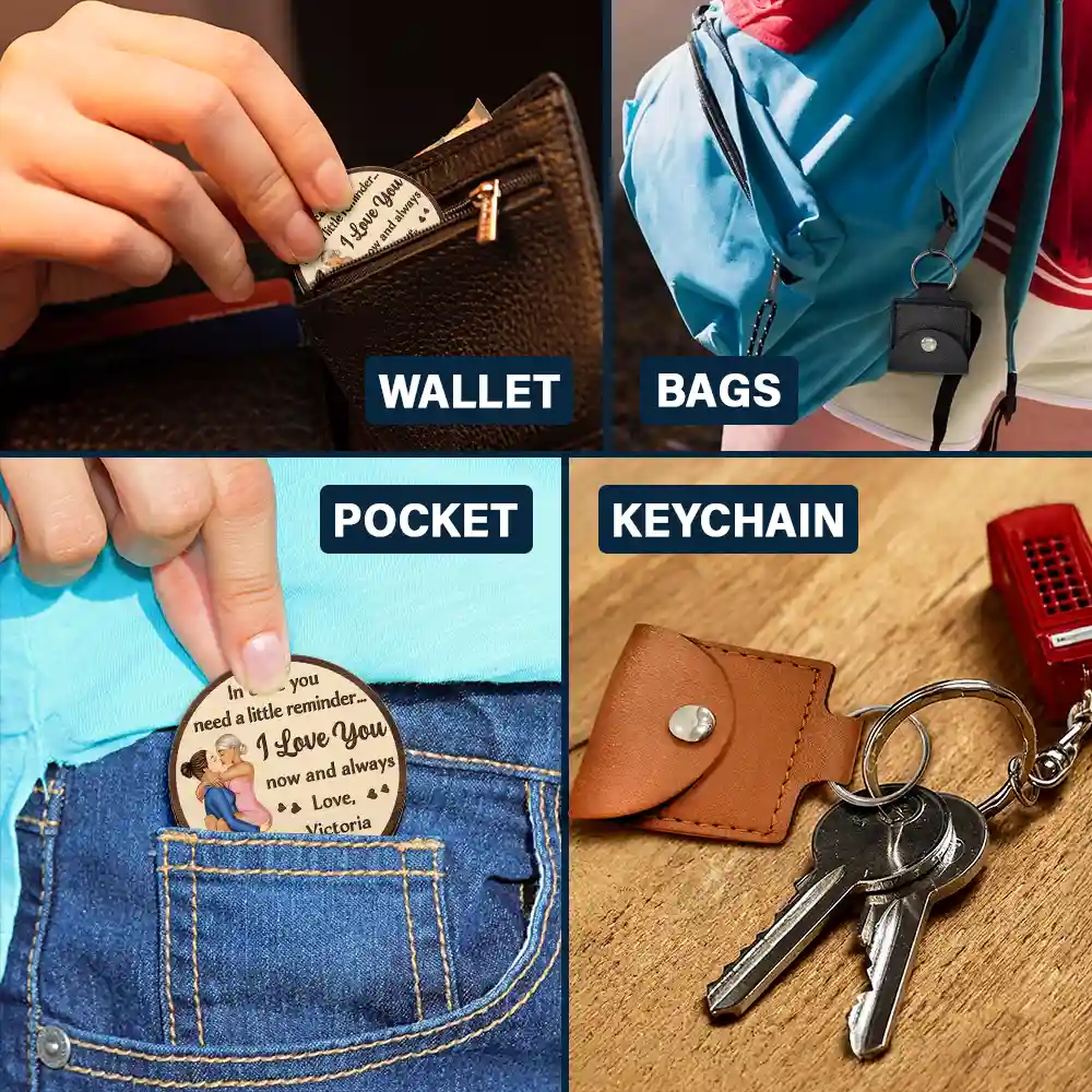 In Case You Need A Little Reminder - Personalized Wooden Pocket Hug - Image 6