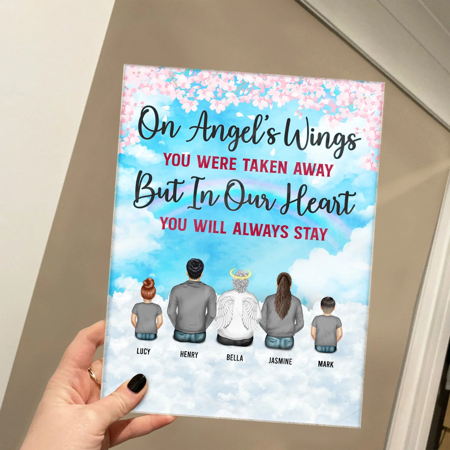 In My Heart You Will Always Stay - Memorial Gifts - Personalized Custom Vertical Rectangle Acrylic Plaque - Image 4