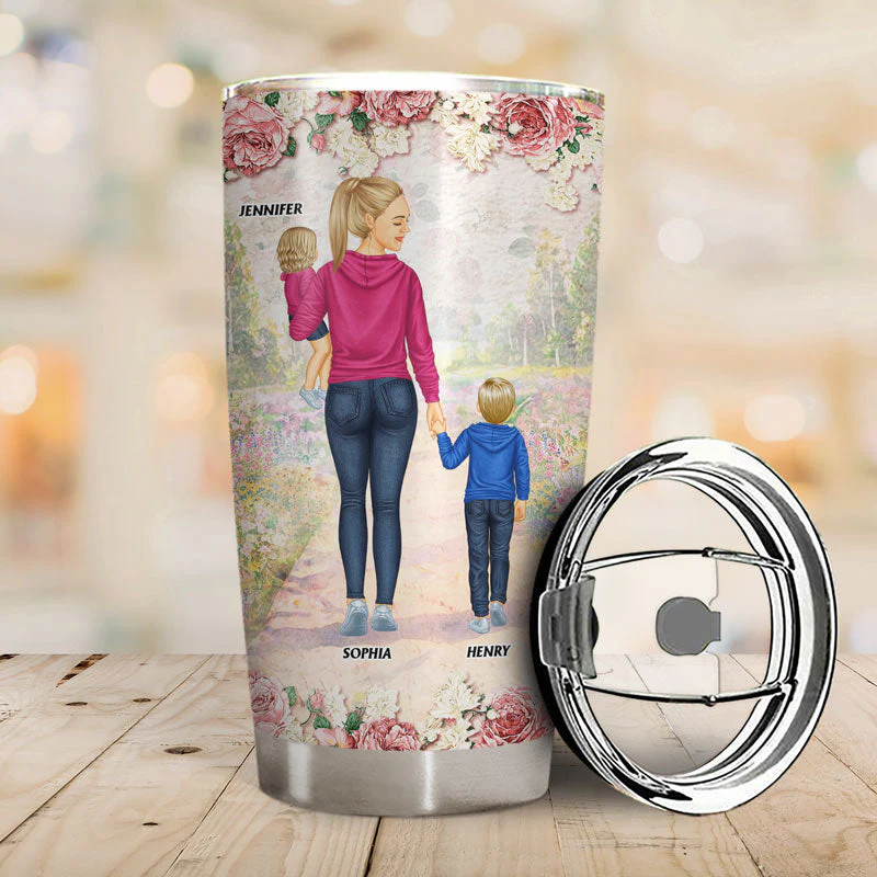 In The Eyes, Heart, And Mind Of Your Child You Are Super Mom - Mother Gift - Personalized Custom Tumbler - Image 2