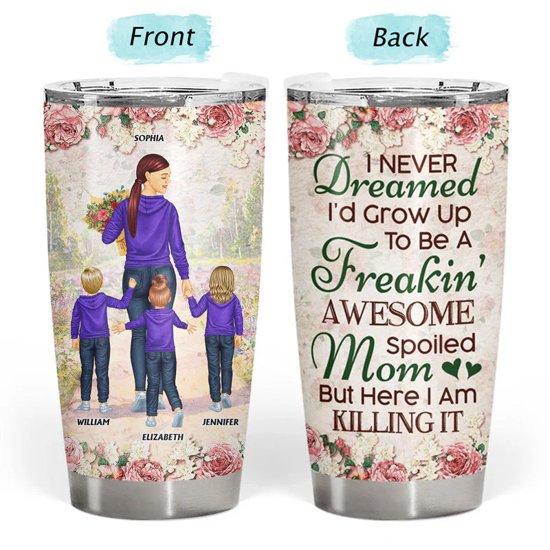 In The Eyes, Heart, And Mind Of Your Child You Are Super Mom - Mother Gift - Personalized Custom Tumbler - Image 3