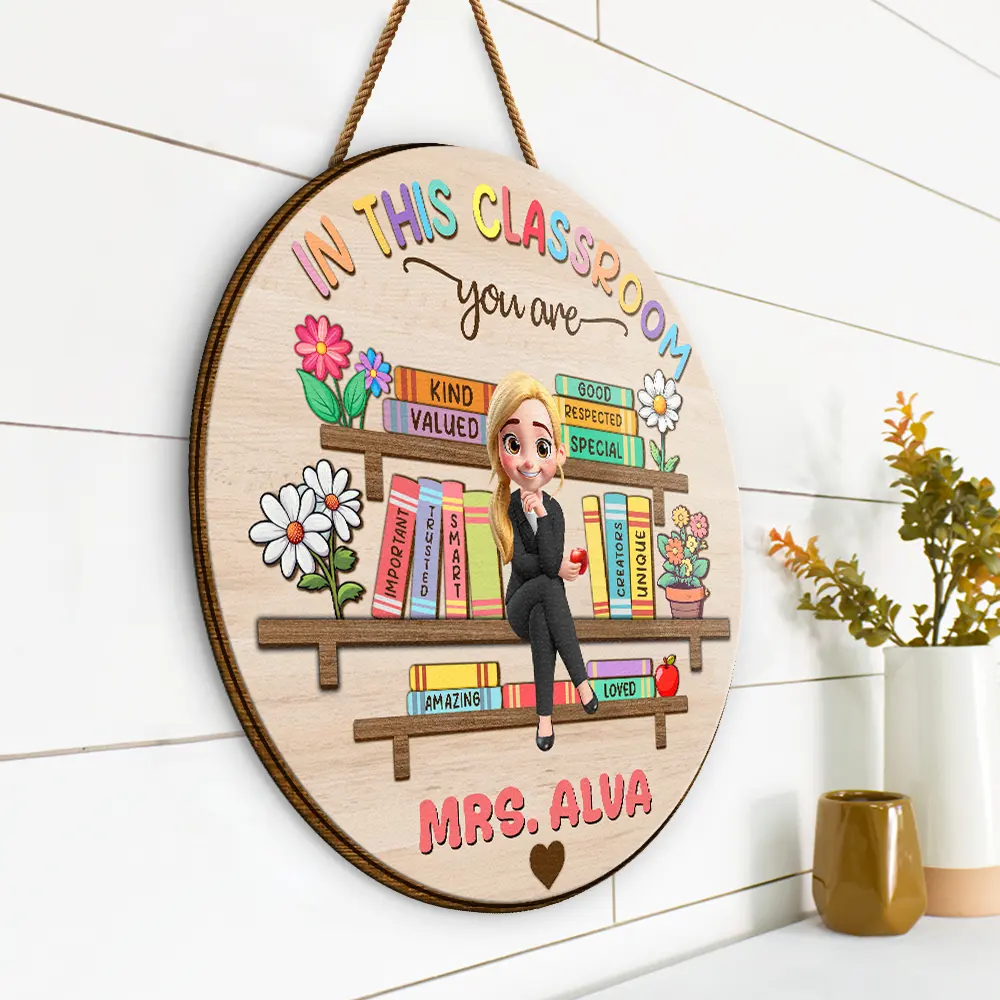 In This Classroom You Are Special - Personalized Custom Shaped Wood Sign - Image 2